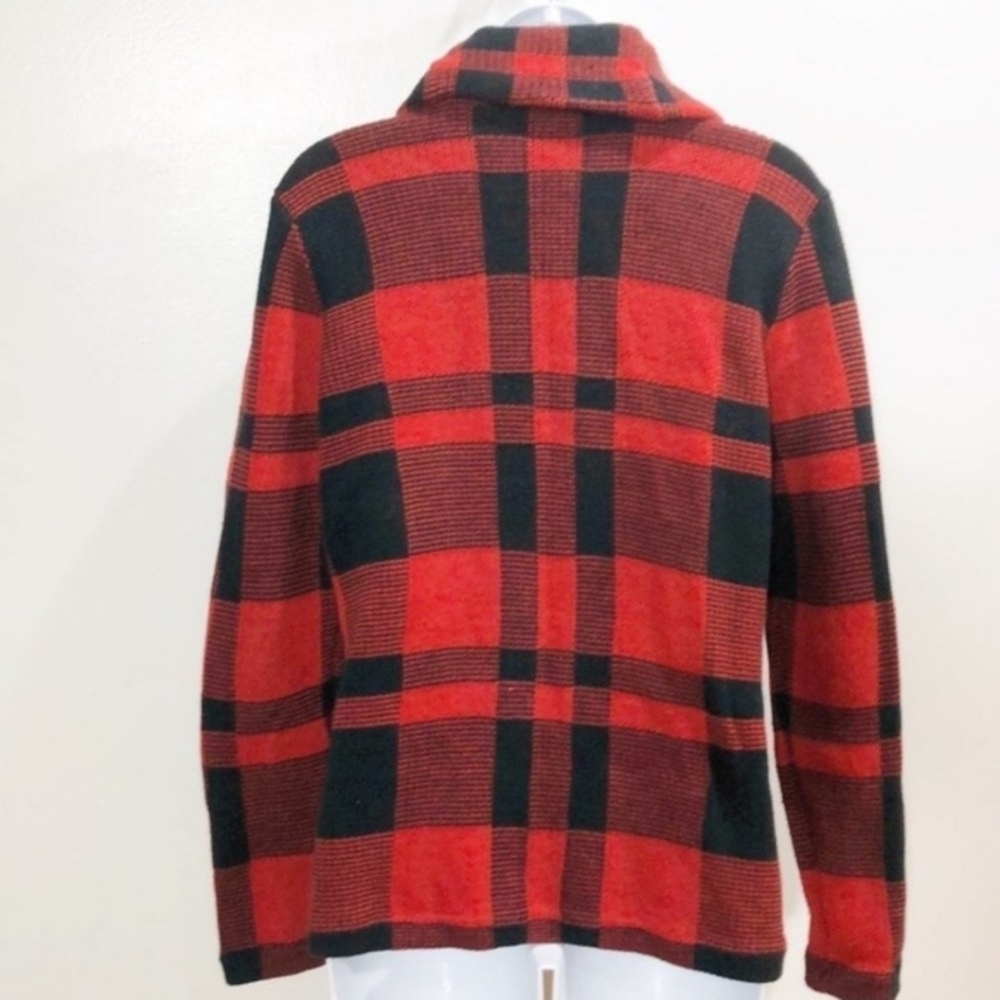 Chaps Buffalo Plaid Button Up Cardigan Cabin Core Size Large - Picture 3 of 12